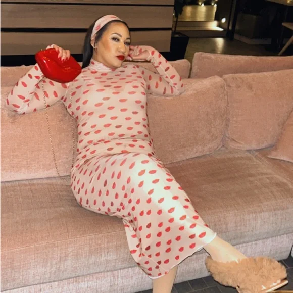 AFRM ** Shailene Dress + Headband** in Almond Kiss 💋 💋💋 - Picture 4 of 5